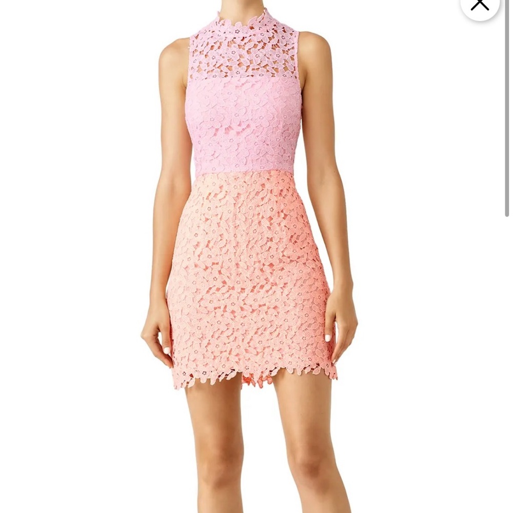 Slate & Willow Pink and Peach Lace Dress